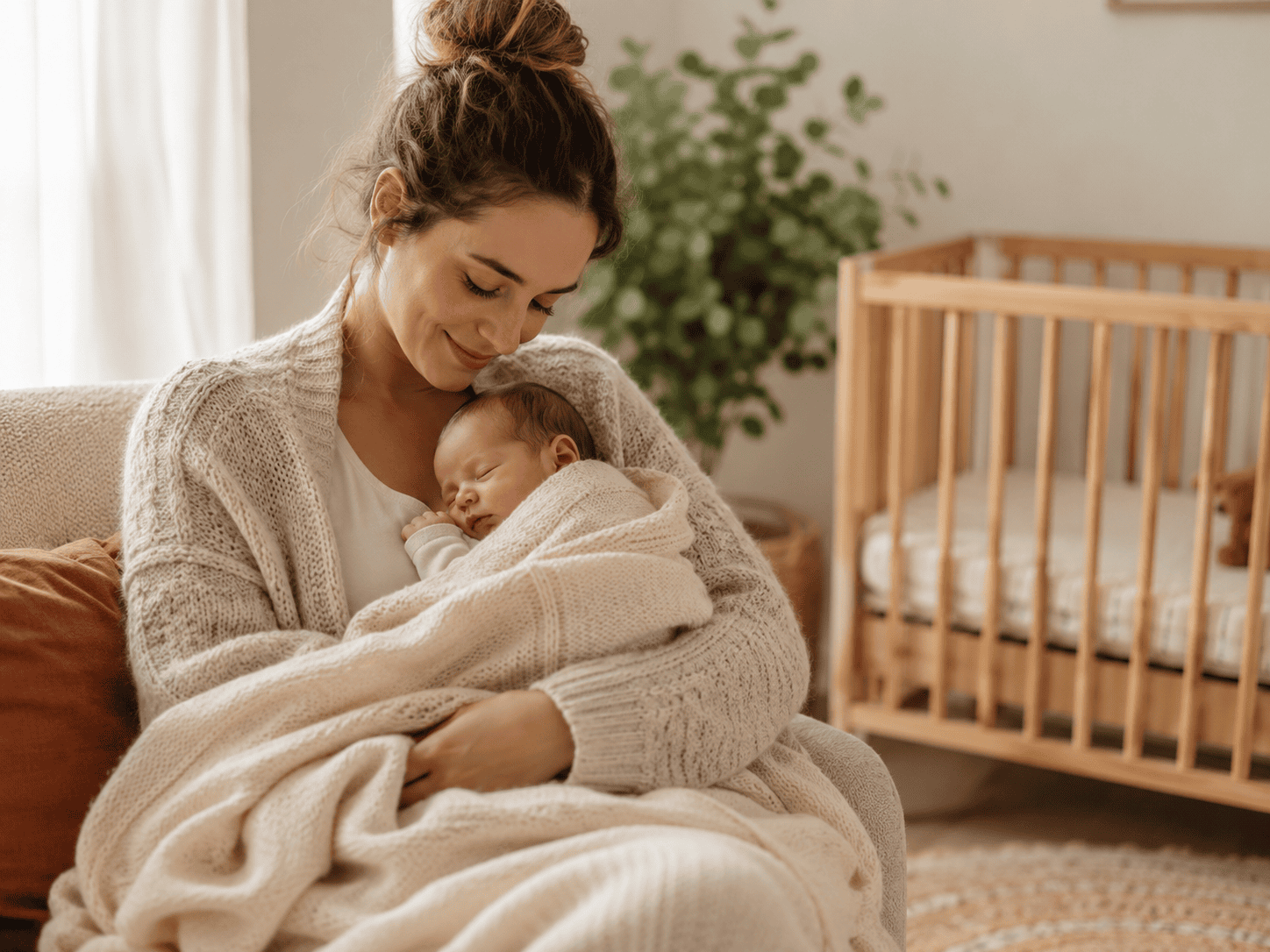 Congé supplémentaire de naissance : jeune maman avec son bébé
